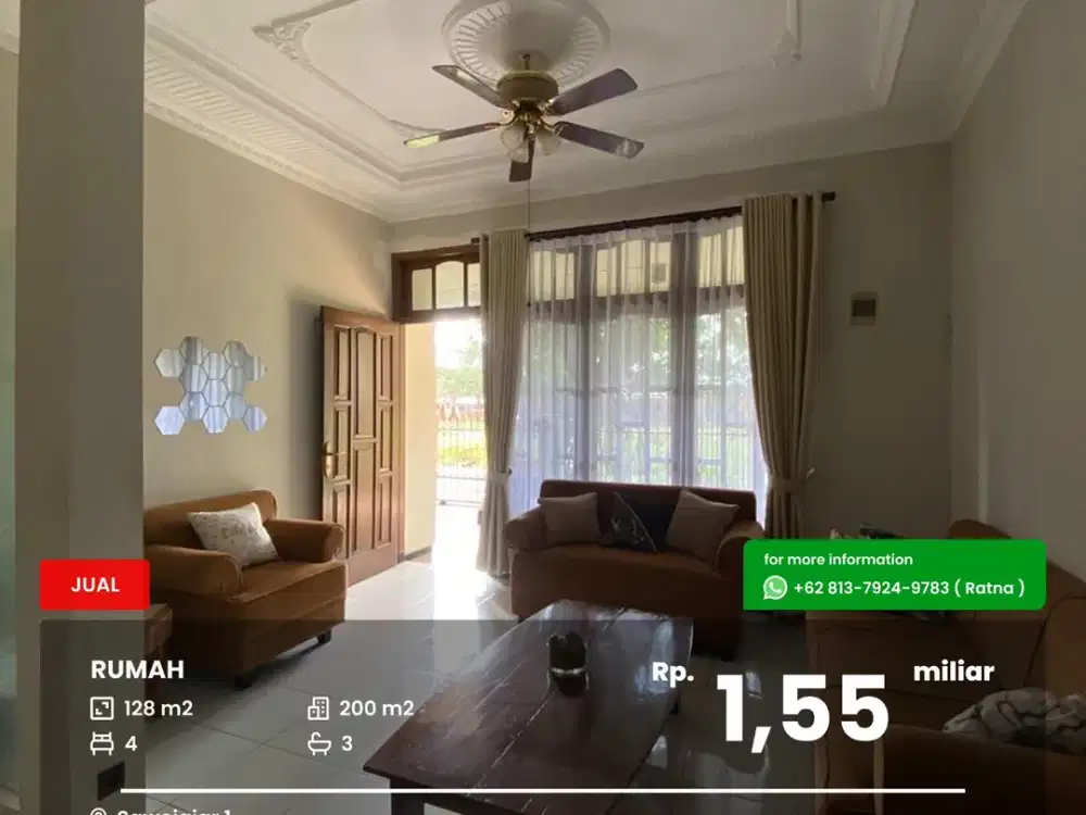 Rumah 2 lantai bisa untuk usaha Sawojajar 1