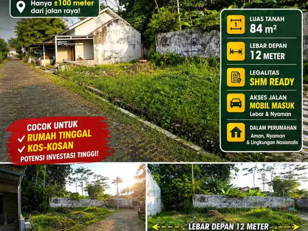TANAH 84M SUPER MURAH STRATEGIS TENGAH KOTA MAGELANG