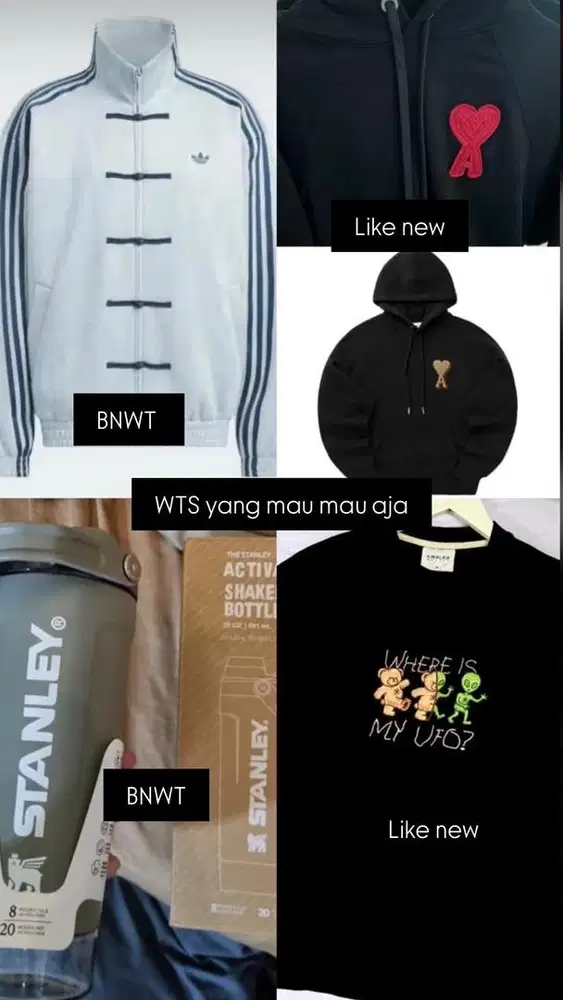 ADIDAS CHONGSAM, HOODIE AMI PARIS, STANLEY, AMBER