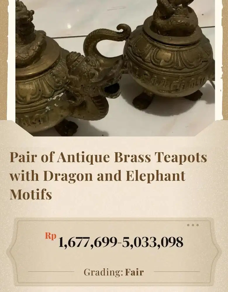 Brass dupa antik kuningan