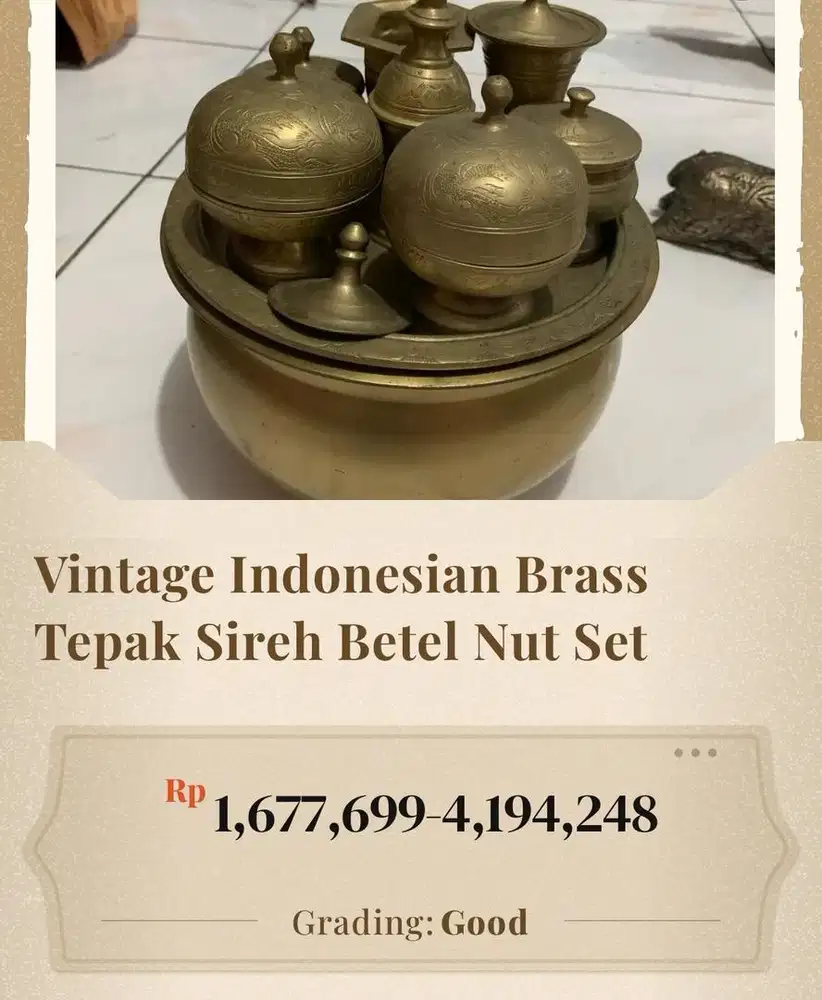Tepak Sereh Bahan kuningan