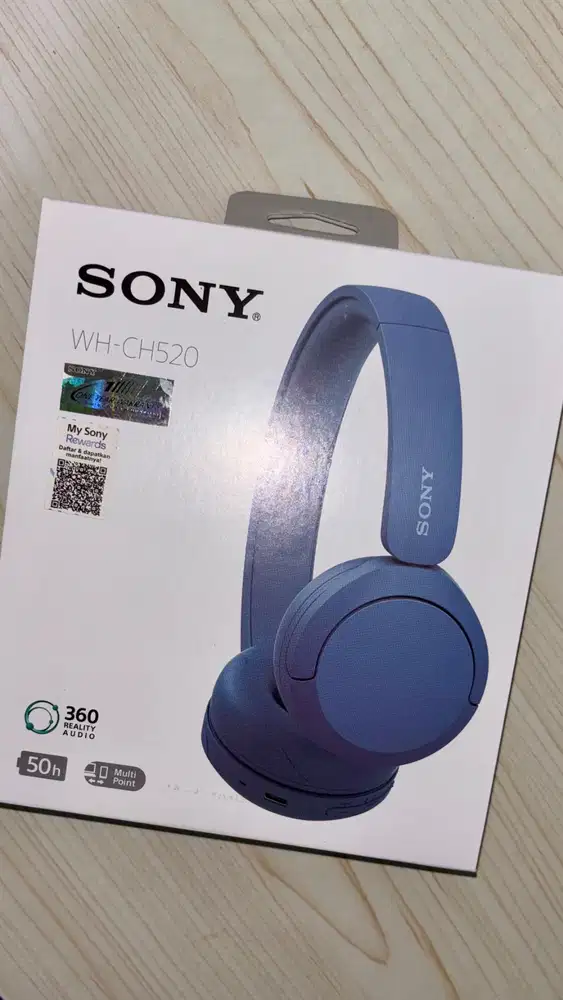 ￼SONY WH-CH520 On Ear Wireless Headphone / CH520 / CH-520 Warna Blue