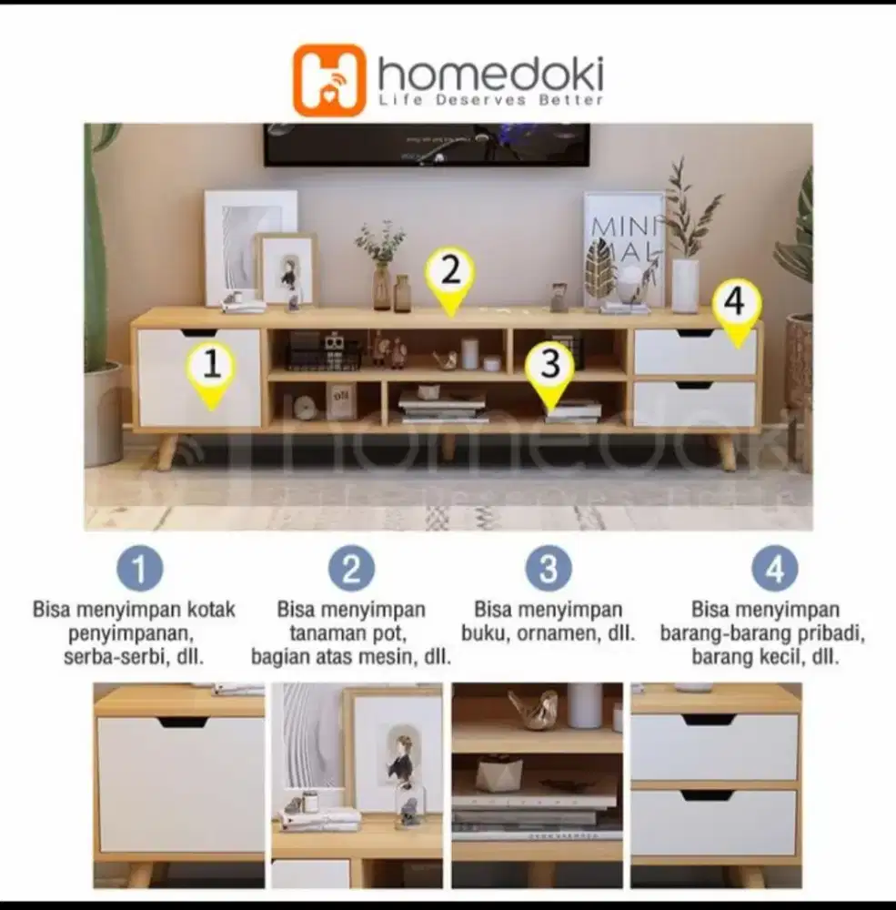 Homedoki Meja TV Minimalis