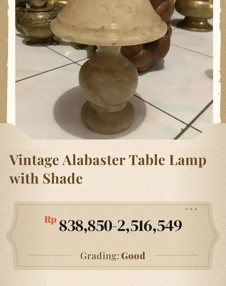 Barang pajangan lampu marmer