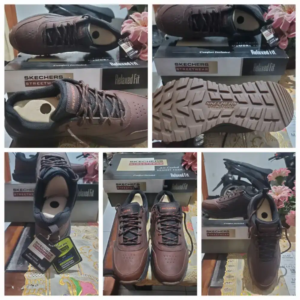 Sepatu laki laki skechers air cooled memory foam