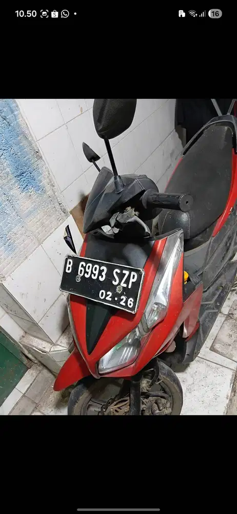Vario techno 125 2011 warna merah hitam