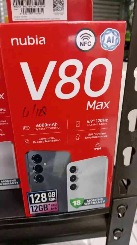 Nubia v80max new bergaransi
