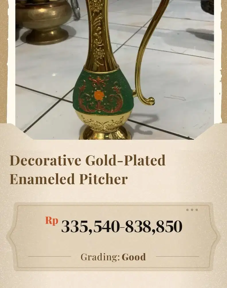 Teko platter kuningan