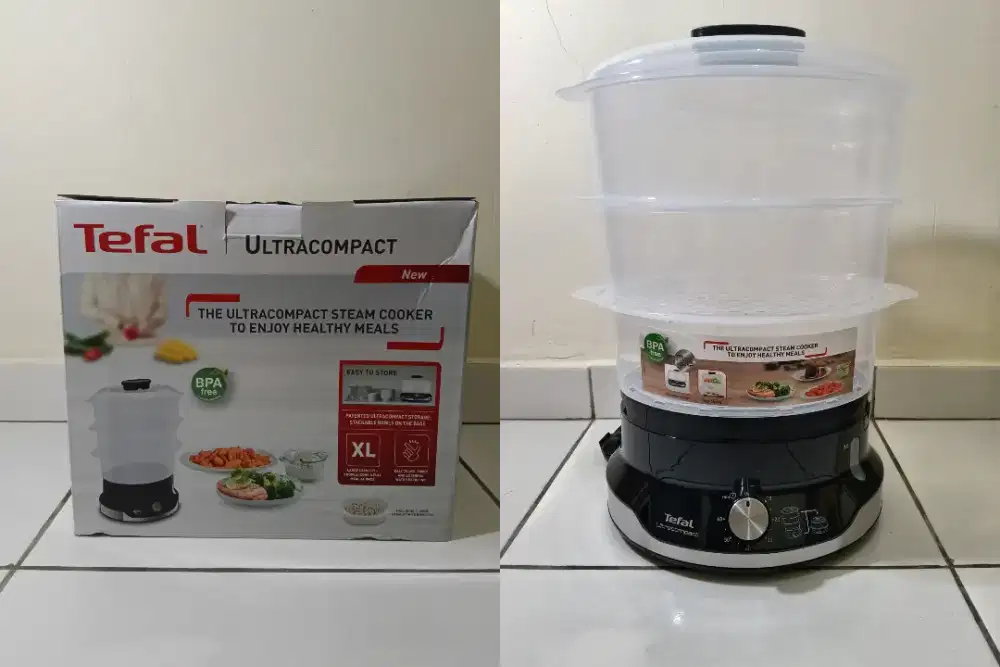 Tefal Ultracompact Pengukus Elektrik 3-Tier (Size XL)