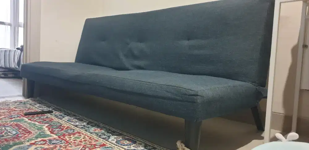 Jual sofa bed biru tua