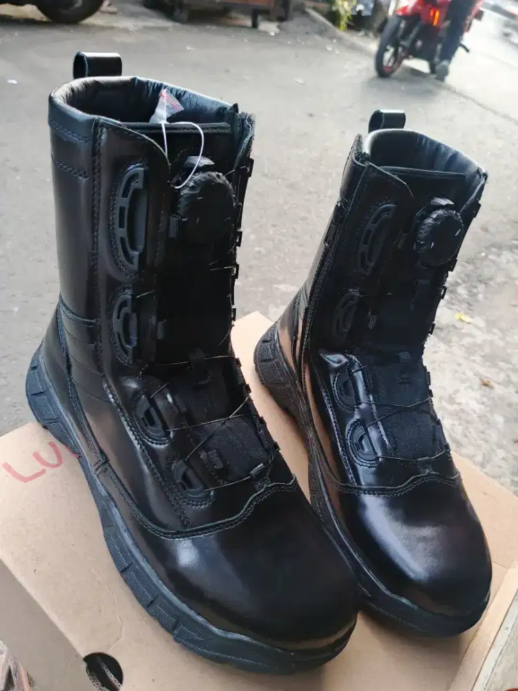 Jual sepatu Pdl jatah polri tali putar size 42 original bisa byar cod