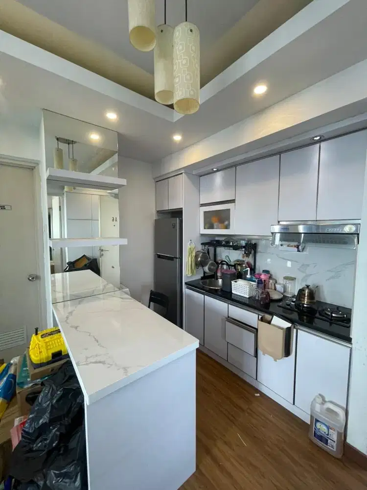 Apartemen pakubuwono terrace tipe 2 kamar tidur besar interior rapi
