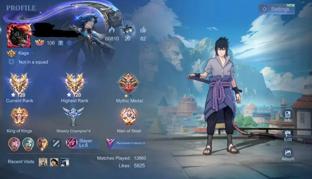 Jual ID Akun Mobile Legend User Pribadi