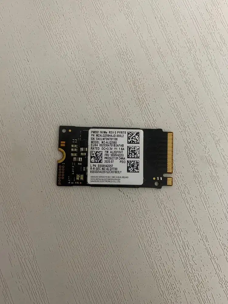 Samsung PM991 256GB SSD NVMe M.2 2242 (Original)