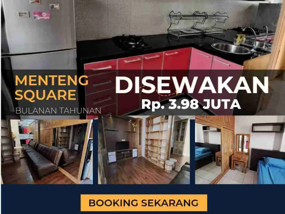Apartemen Menteng Square 2 BR modif 1 BR disewakan bulanan