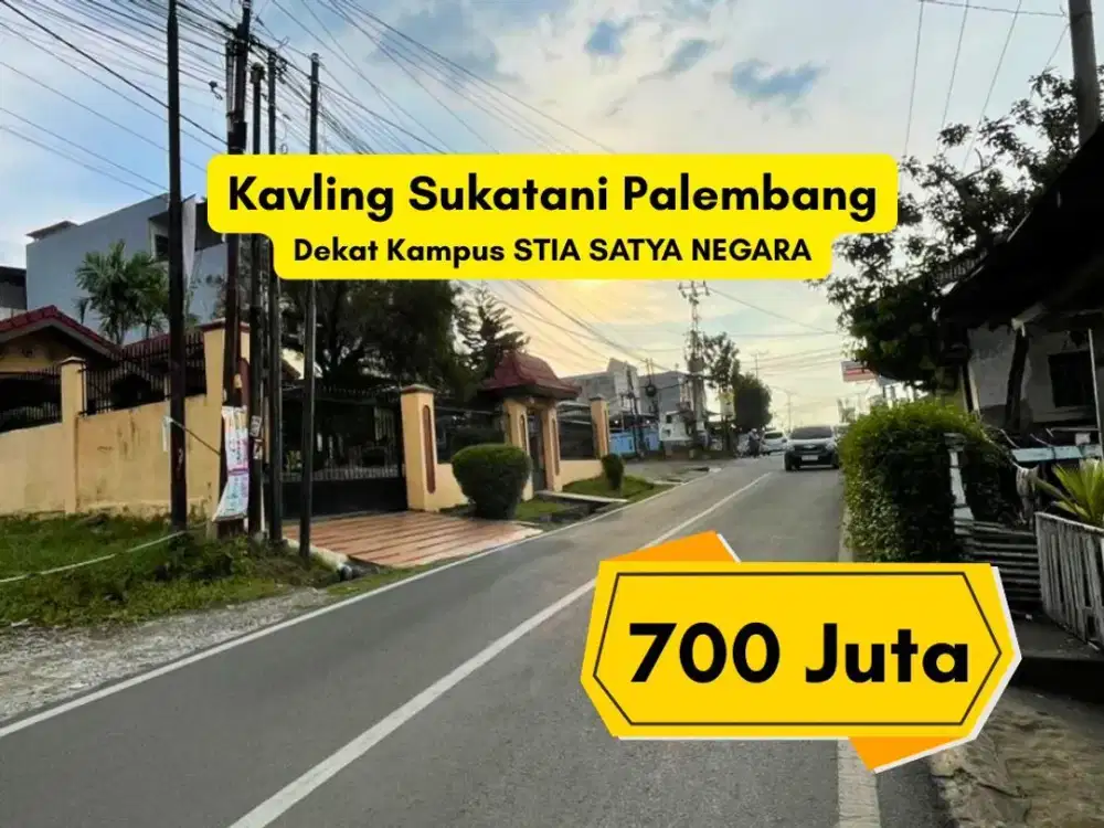 Jual Tanah Sukatani Palembang Dekat Kampus STIA Satya Negara – 200 m² SHM Siap Balik Nama, Harga 700 Juta