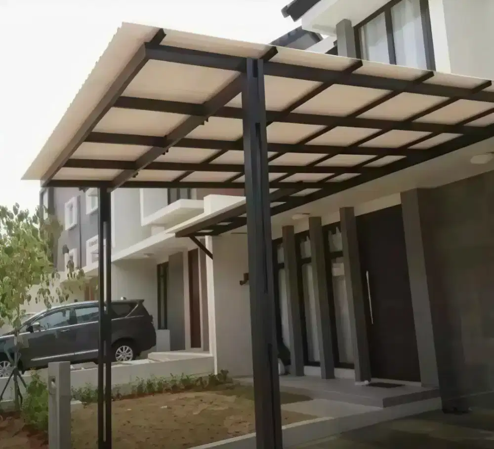 Kanopi rangka baja ringan