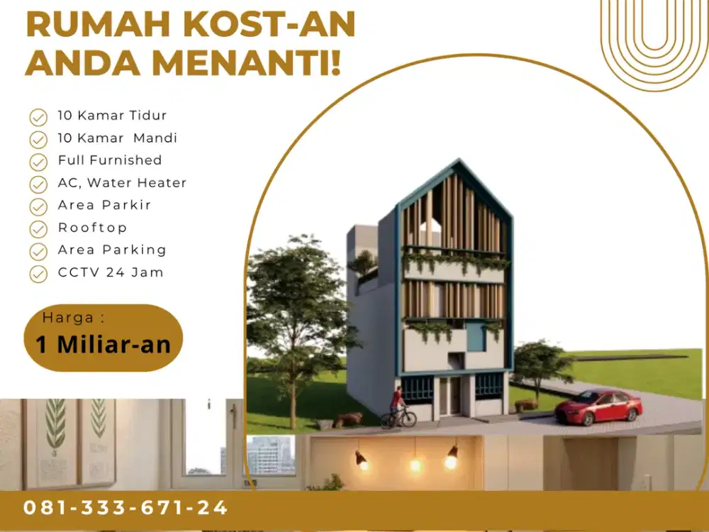 Full Perabot Jual Kost 5 Menit Kampus Muhammadiyah Malang SHM Pecah