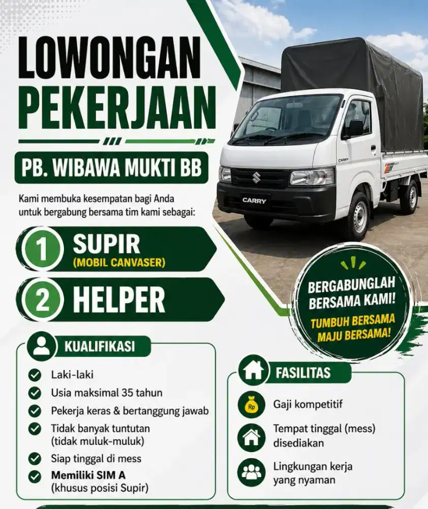 Loker Driver Bandung Timur
