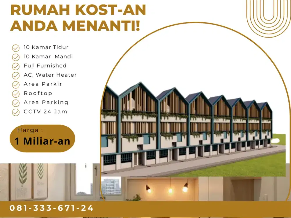 Rukost Dijual Full AC dan Water Heater 5 Menit Kampus UNISMA Malang SHM On Hand