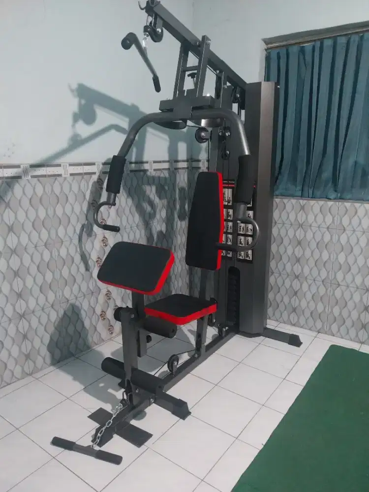 ALAT FITNESS KEBUGARAN BARU HOME GYM 1 SISI COD PLUS RAKIT