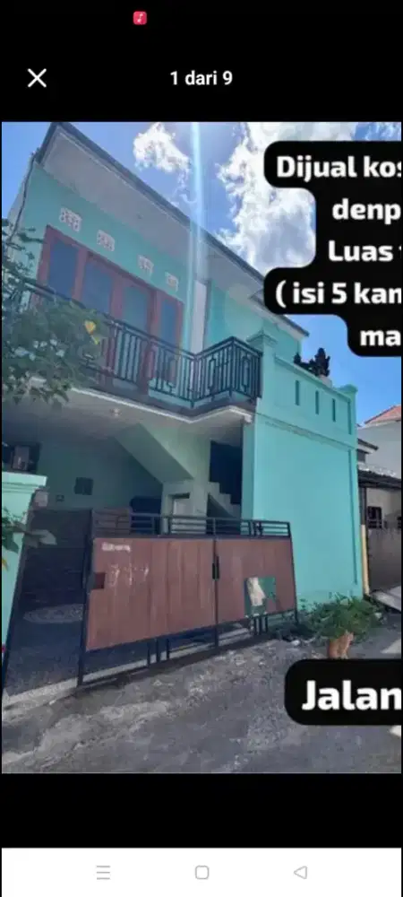 Dijual kost kostan lantai 2 di pemogan denpasar bali