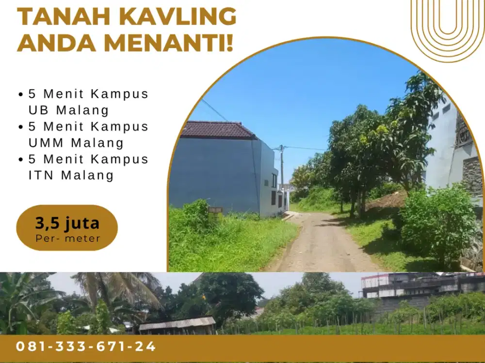 Tanah Dijual 5 Menit Kampus UNISMA Malang SHM Pecah