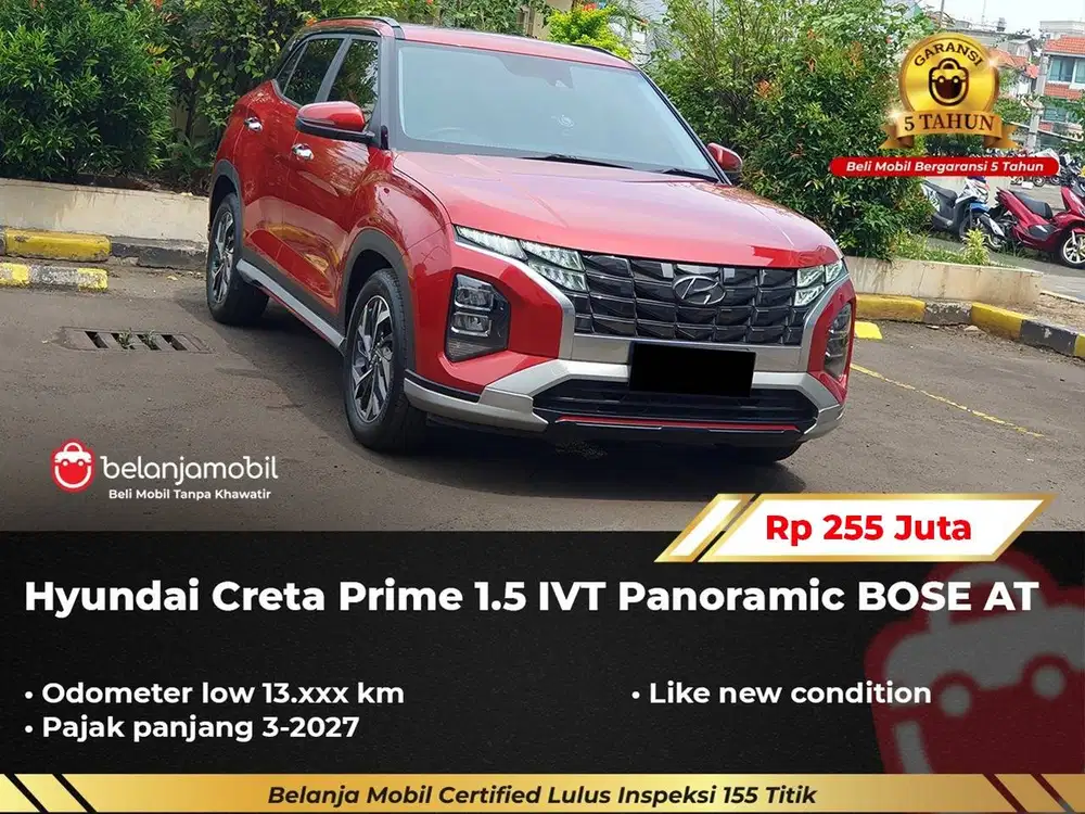 [ LOW KM 13RB ] Hyundai Creta Prime 1.5 IVT Panoramic BOSE 2022/2023