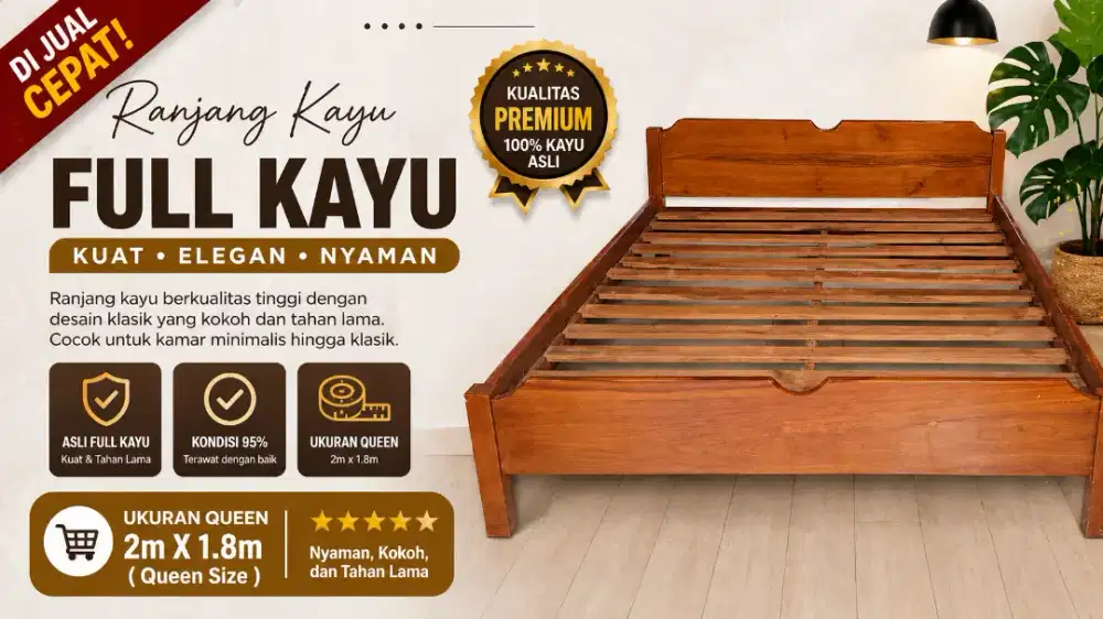 Ranjang Kayu Queen
