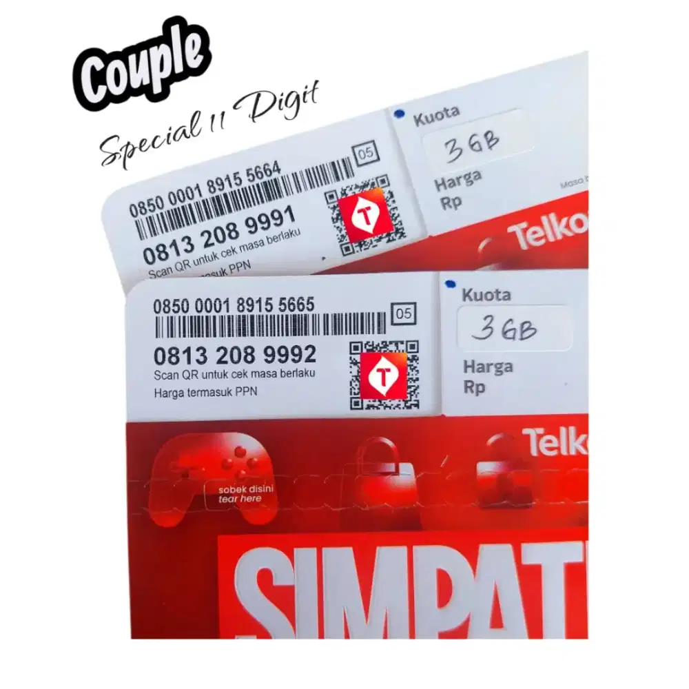 Simpati 11 Digit Nomor Cantik Couple 11 angka Limited