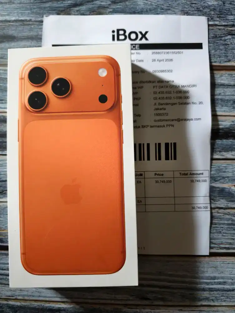 iPhone 17 pro max 512gb orange baru segel garansi resmi
