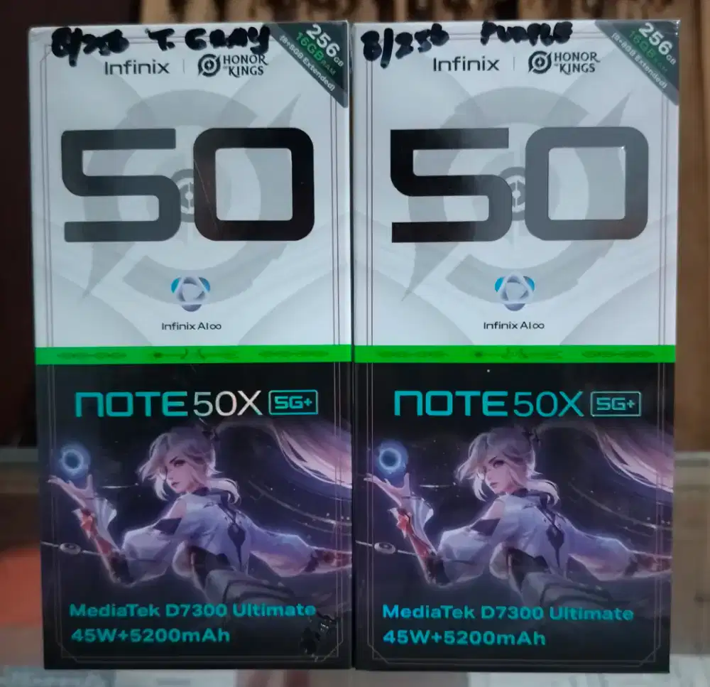 New Infinix Note50x 8/256 5G+ Garansi Resmi 1 Tahun