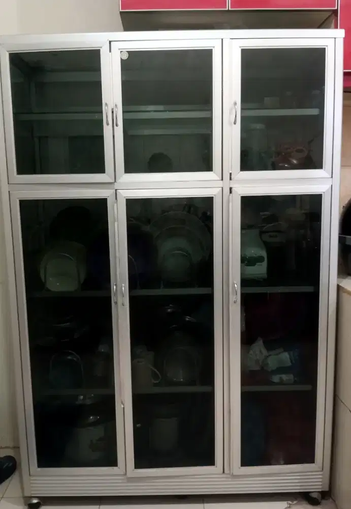 Lemari Rak Piring Aluminium Stainless Steel