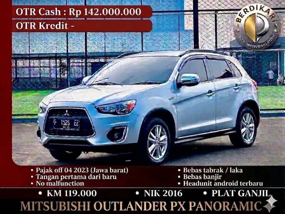 Mitsubishi Outlander sport PX panoramic 2016 pajak off 2023