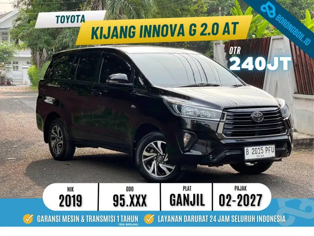 Toyota Kijang Innova Reborn G 2.0 AT 2019 Hitam upgrade facelift