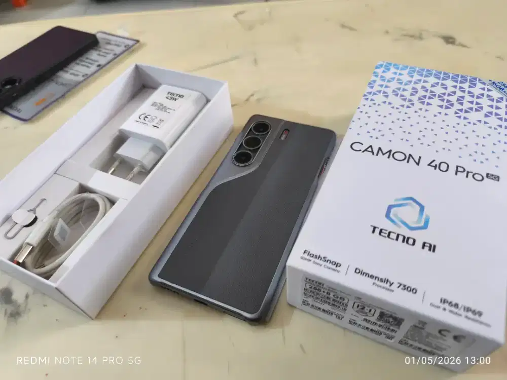 Tecno camon 40 pro 5g 8/256 fullset garansi