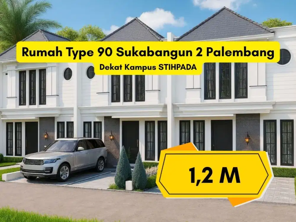 Jual Rumah Sukabangun Palembang Dekat Kampus STIHPADA – SHM One Gate System, Harga 1,2 M