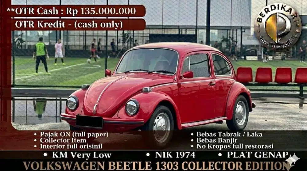 VW Beetle kodok 1303 1974 orisinil dan full AC by dwiguna