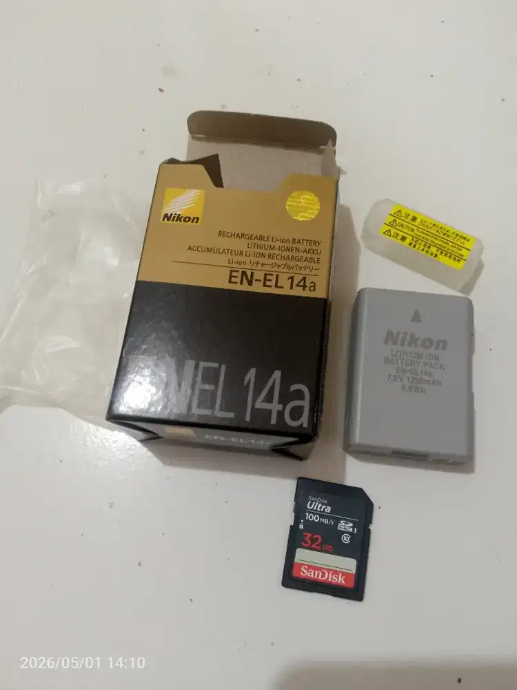 Baterai dan memory Nikon d5500