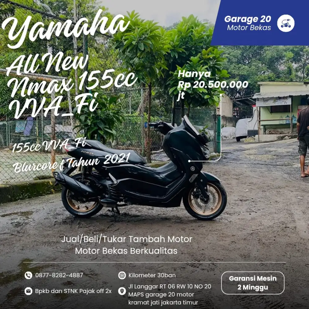 Yamaha Nmax New 155cc Non Abs Bluecore Fi Tahun 2021
