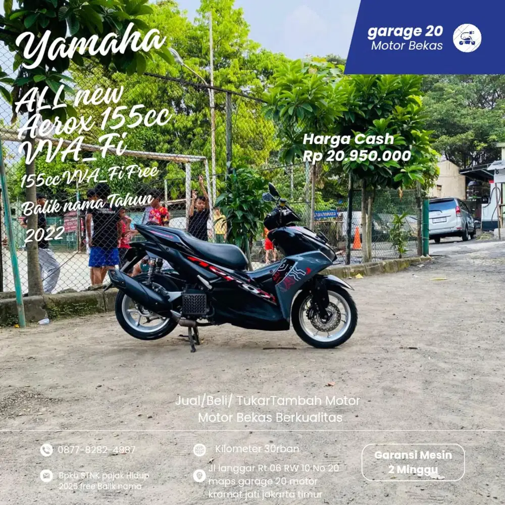 Yamaha All New Aerox 155cc VVA_Fi Free Balik nama Tahun 2022