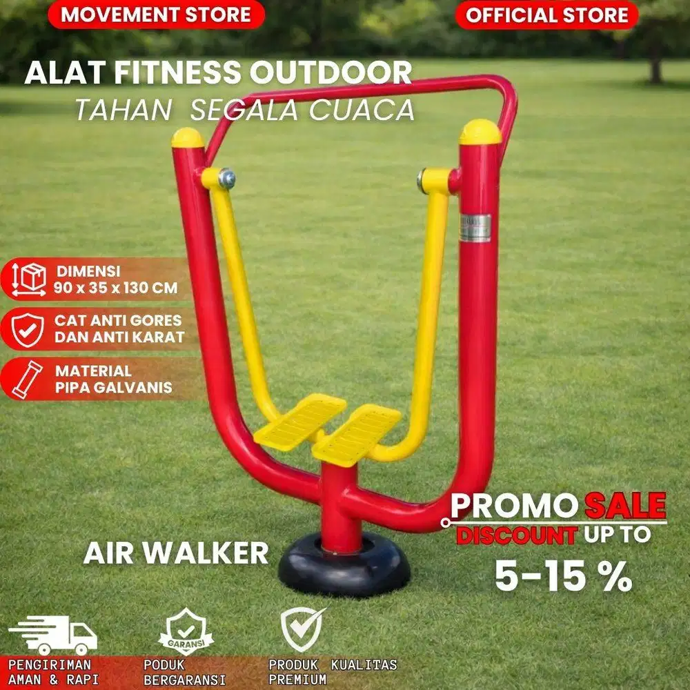 Outdoor Fitness Air Walker Alat Olahraga Luar Ruangan Tahan Cuaca