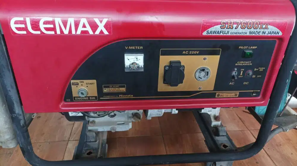 Genset Elemax SH 7600 EX Genrator 5200 Watt Japan (Manual - Starter)