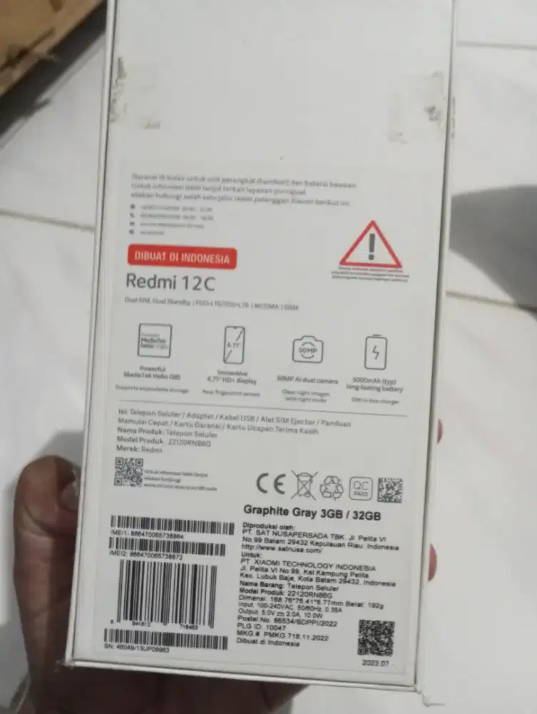XIAOMI REDMI 12C WARNA HITAM