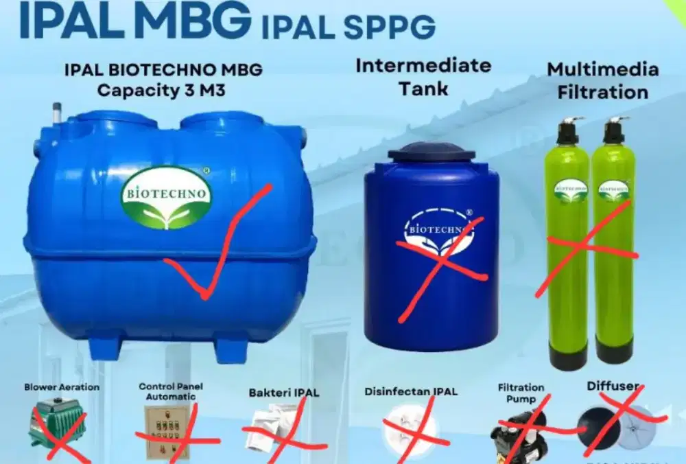 Tandon ipal MBG 2500L ready banjarbaru