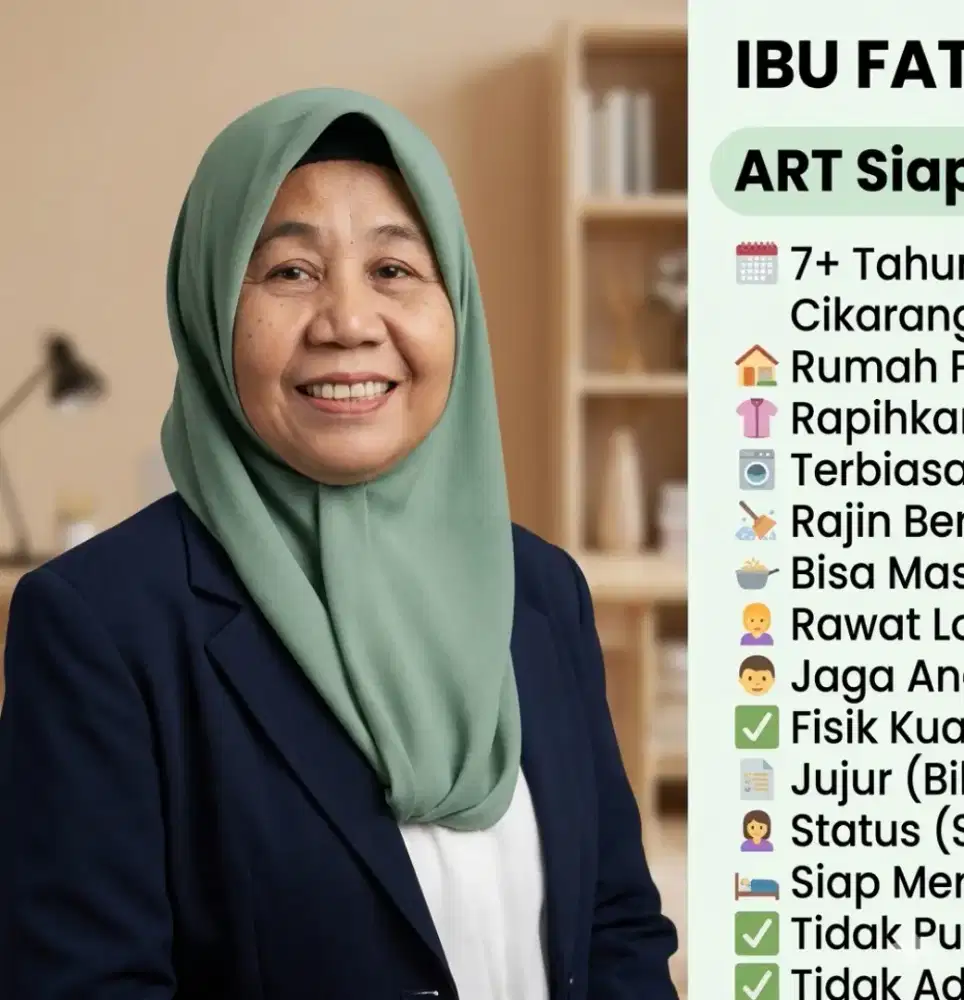 Sedang Cari Kerja ART Pembantu Asisten Rumah Tangga