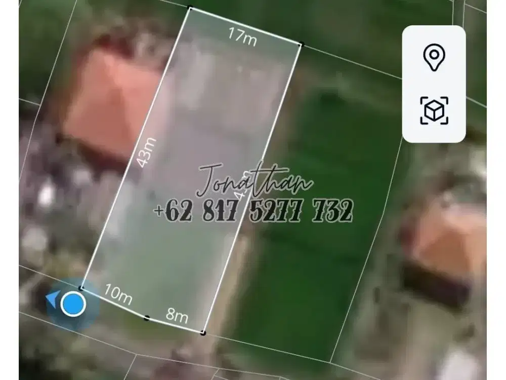 Dijual Tanah Komersil Freehold ITR Akomodasi Wisata di Cemagi Mengening Badung - LSKT