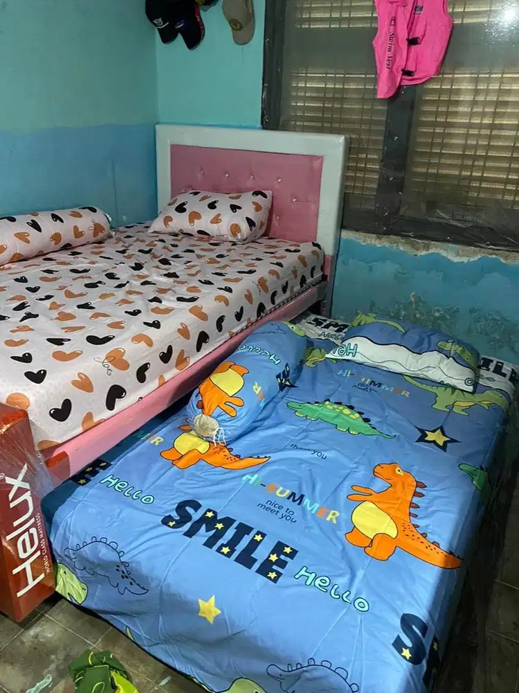 Di jual Bundling Bed dorong plus lemari baju