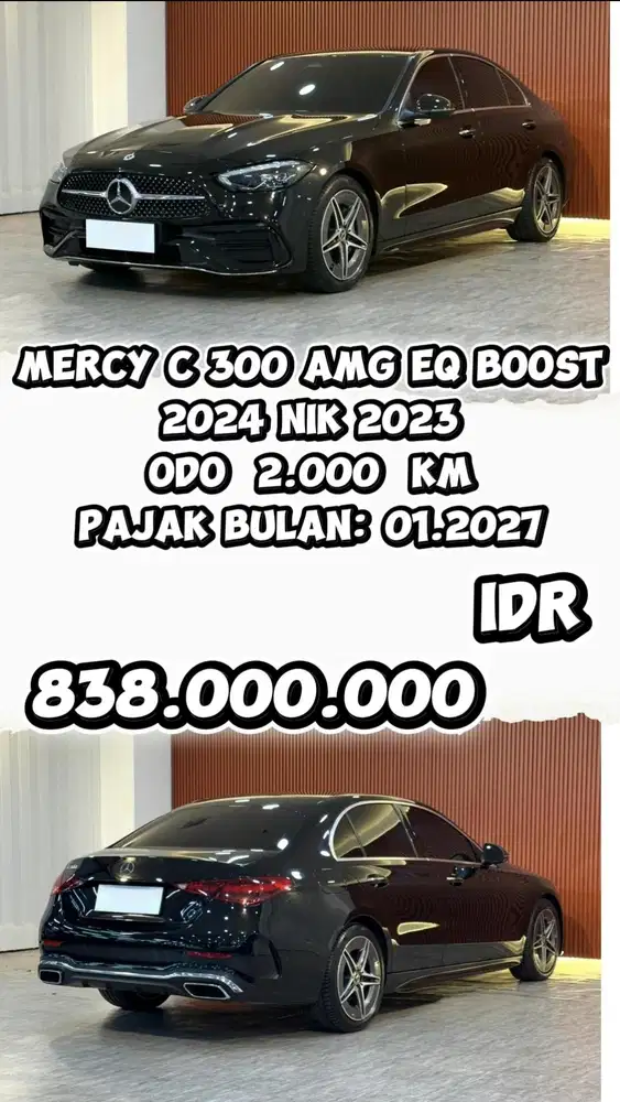 [ ODO 2.000 KM ] MERCEDES-BENZ C 300 AMG EQ BOOST AT 2024 NIK 2023