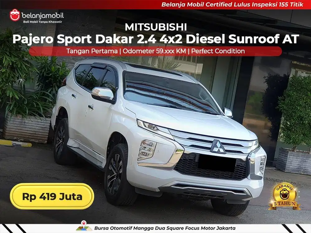 [ GARANSI 5TH ] Mitsubishi Pajero Sport Dakar 2.4 Sunroof 2021/2022